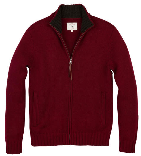 Aigle Abram Berry Man Lambswool Jersey Berry - Red Rae Town and Country