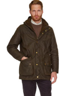 barbour hooded coat mens