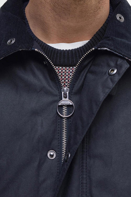 Barbour Ambleside Waxed Jacket - Navy