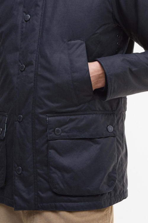 Barbour Ambleside Waxed Jacket - Navy