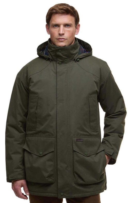 Men's Barbour Farlam Waterproof Jacket - Olive