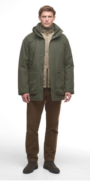 Men's Barbour Farlam Waterproof Jacket - Olive