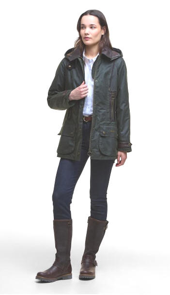 Women's Barbour Ivy Wax Jacket - Fern