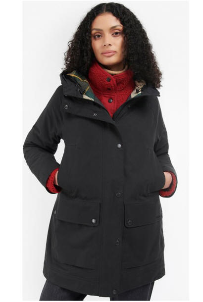 Women's Barbour Winter Beadnell Jacket - Black / Ancient 