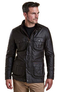 barbour corbridge wax jacket black