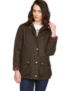 Barbour Women's Waxed Quilted Utility Jacket - Olive (LWX0215OL71)