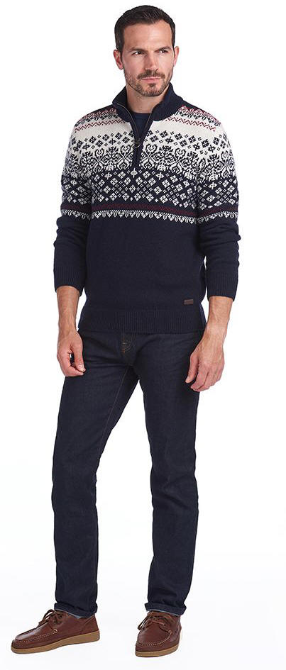 Barbour Fairisle Half Zip Sweater