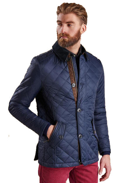 barbour quilted jacket navy