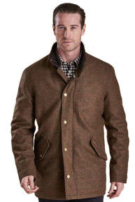 Barbour wool jacket mens red online