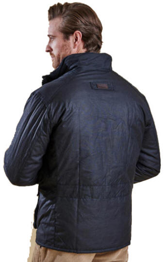 mens navy barbour wax jacket