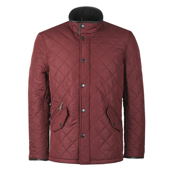 Barbour Lifestyle Mens Red Powell Quilted Jacket main image