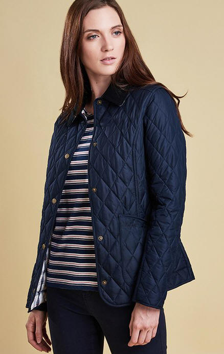 womens cream barbour quilted jacket