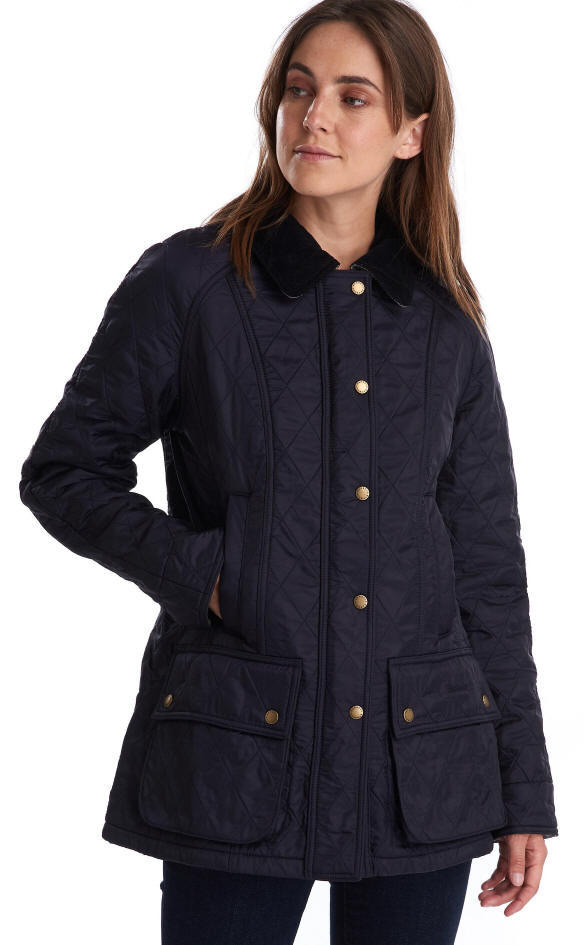 Barbour Womens Beadnell Quilt Jacket Navy - LQU0471NY91 | Red Rae Town ...