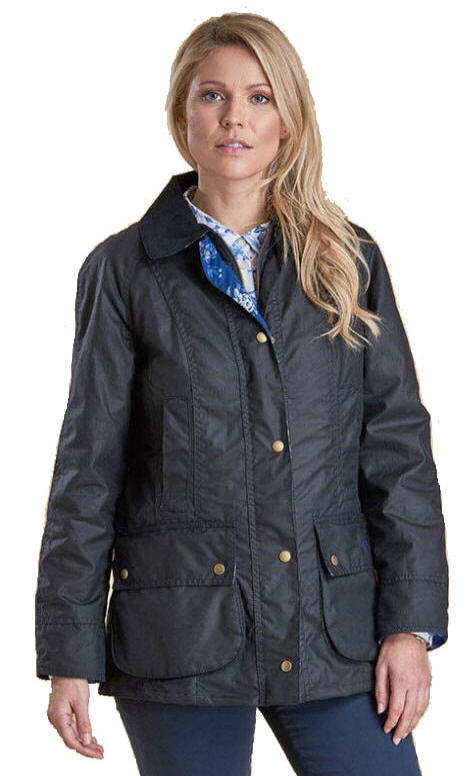 barbour navy jacket womens