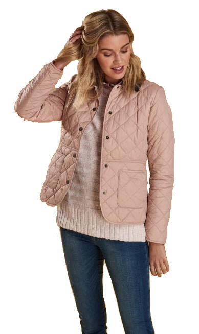 barbour pink quilted jacket