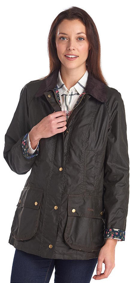 Barbour Womens Monteviot Wax Cotton Jacket Olive - LWX0588OL74 | Red ...