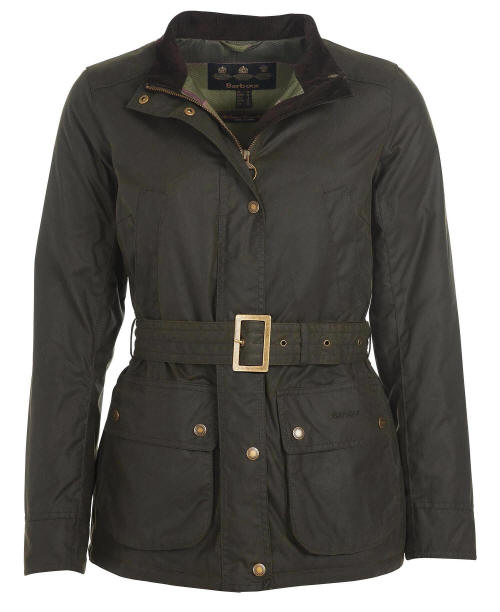 Barbour Womens Montgomery Wax Jacket Olive - LWX1078OL71 | Red Rae Town ...