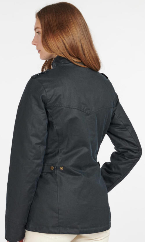 Barbour Womens Winter Defence Wax Jacket Navy - LWX1066NY51 | Red Rae ...