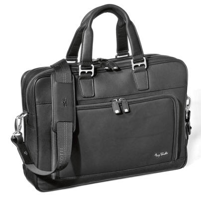 Tony Perotti Italian soft leather laptop briefcase TP-8976 Blk - Red ...