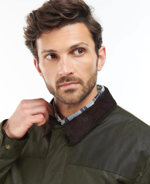 Barbour Findon Wax Jacket Olive MWX2060OL99 Free UK Delivery | Red Rae ...