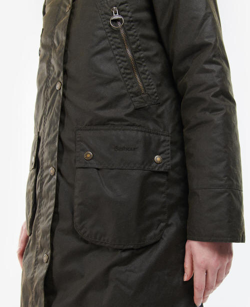 Barbour Stavia Wax Cotton Jacket Olive | Red Rae Town & Country