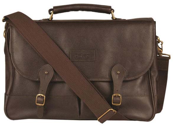 Barbour Leather Briefcase - Black