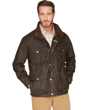 barbour waxed cotton utility jacket