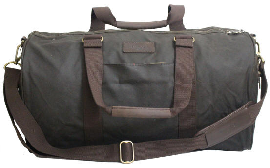 waxed cotton holdall